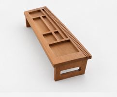 Schreibtisch Organizer aus Holz mit Fächern neuwertig