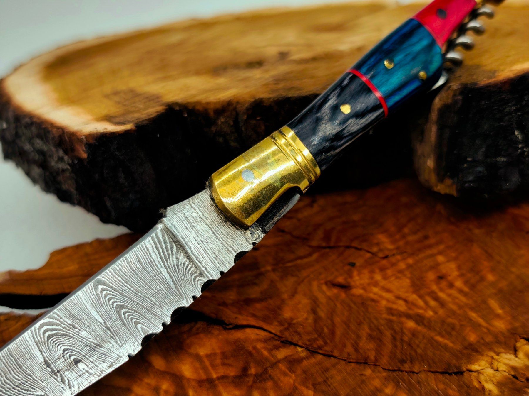 Accessori: Laguiole Damast Messer Klappmesser echtes Damastmesser – Nuovo e nell'imballaggio originale da Arlesheim venduto da Premius_1 5