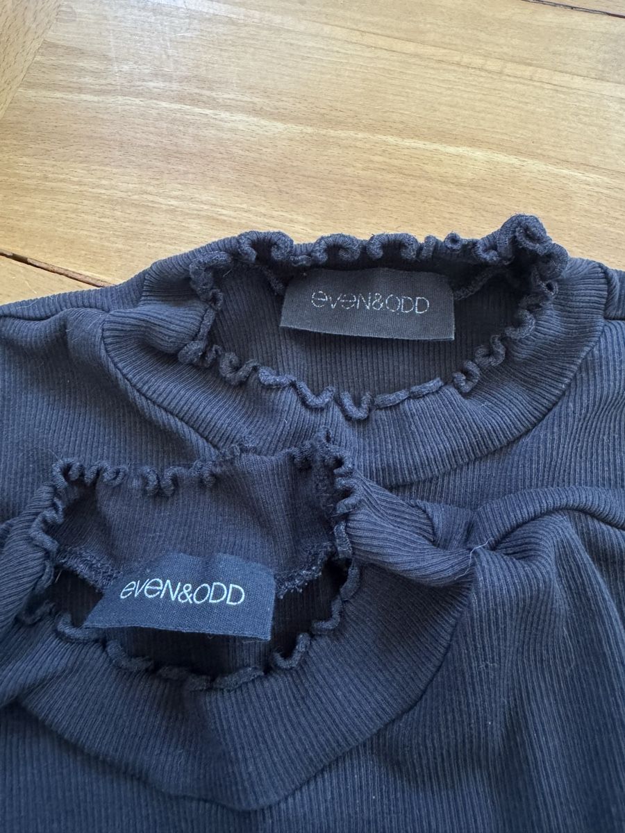 Maglioni & Felpe: 2x Even&Odd Langarmshirt gerippt, schwarz, Gr. S – Usato da Wittenbach venduto da Apicel 2