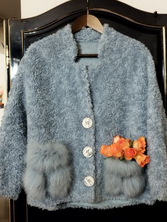 Jacke mit Schafwolle und natür FOX Taschen gr 40 NEW PRICE