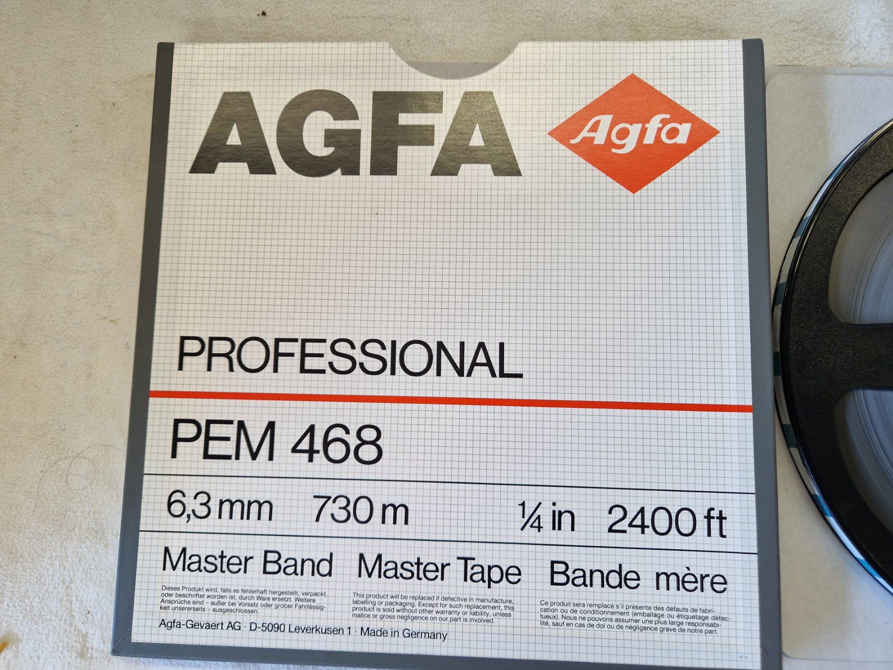 Nastri decorativi: AGFA Professional  PEM  468  6.3mm  730 Meter Masterband – Nuovo (secondo la descrizione) da Wädenswil venduto da tome70 3