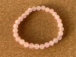 Armband Rosenquarz 6 mm (17.5 cm)
