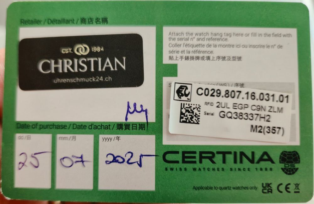 Certina Orologi: Certina DS-1 Powermatic 80 – Usato da Mellingen venduto da Guilhermefurlan 2