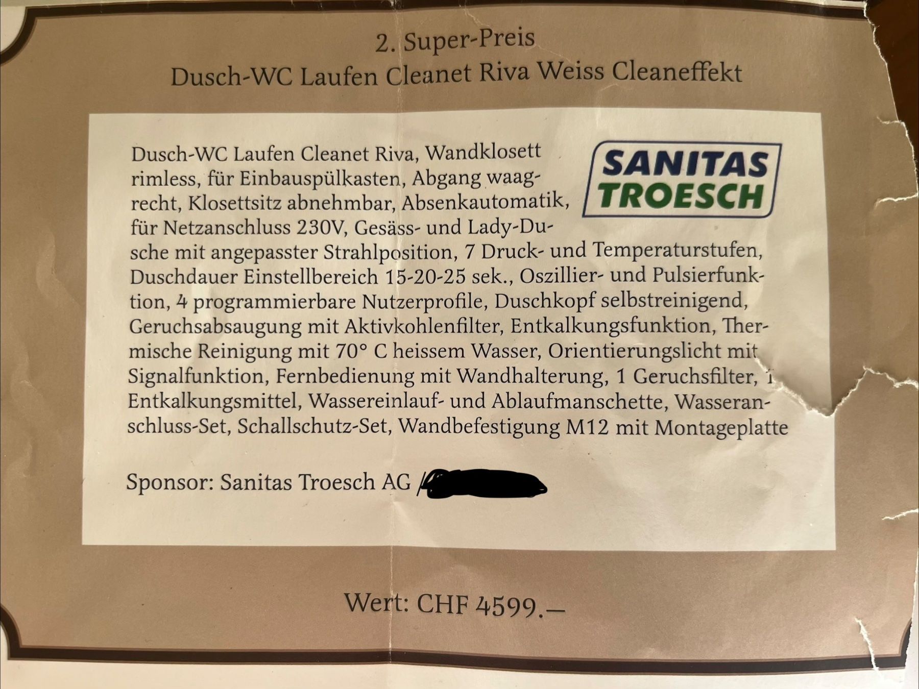 Laufen WC: Laufen Cleanet Wand-Dusch WC – Nuovo (secondo la descrizione) da bretzwil venduto da nightflasher 4