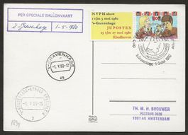 Ballon 1980 Niederlande Luftpost