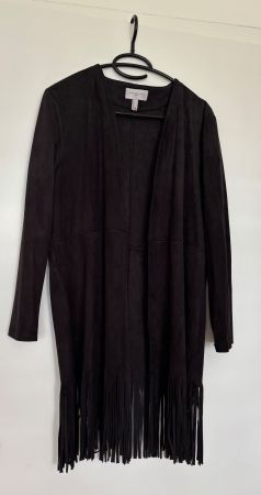 Franssen-Cardigan im Wildleder-Look
