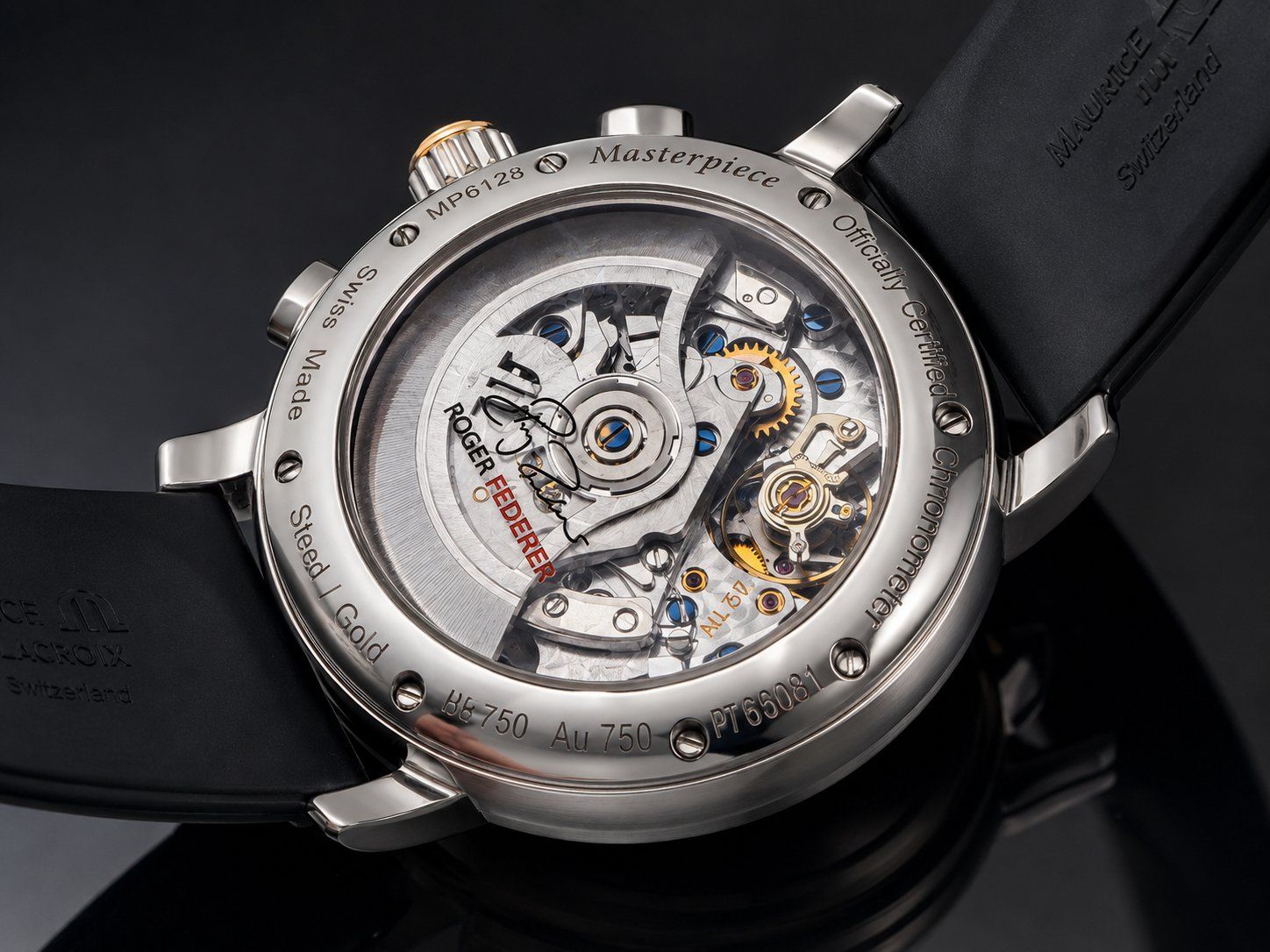 Maurice Lacroix Orologi: Maurice Lacroix Masterpiece Roger Federer Croneo MP6128-PS10 – Nuovo (secondo la descrizione) da Biel/Bienne venduto da gre_c2g8 2