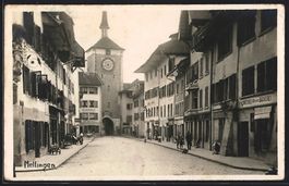 AK Mellingen, Strassenpartie am Stadttor