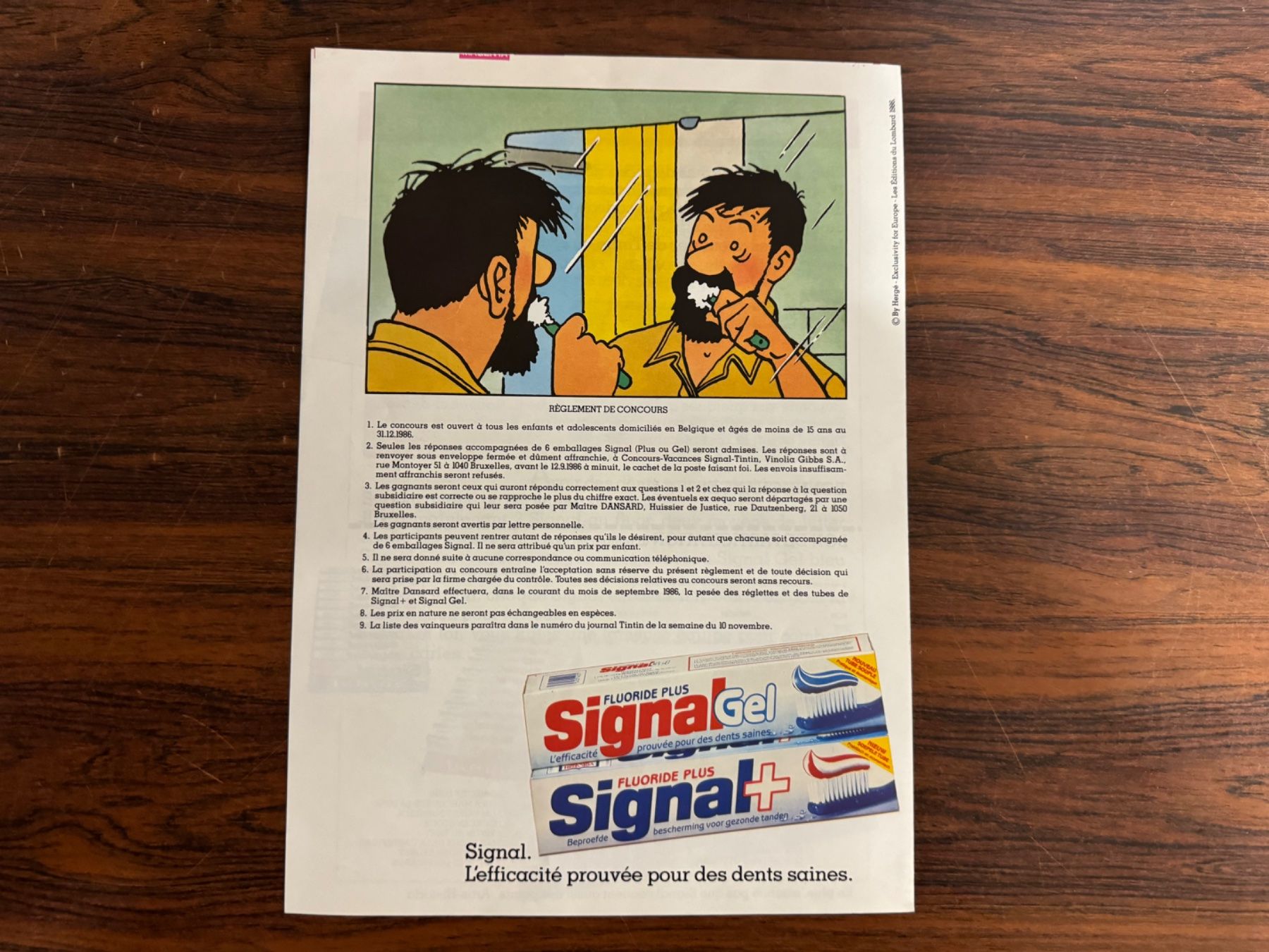 Fumetti: Tintin Hergé Pub signal 4 planches – Usato da Lausanne venduto da Michel_Ozcan 1