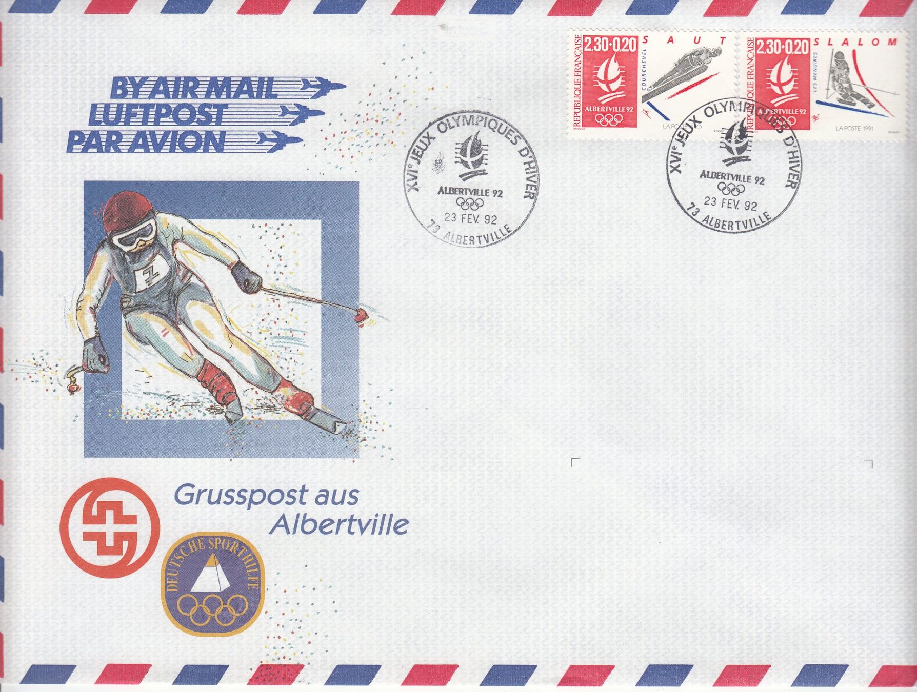 Tutti i francobolli: Grusspost Albertville 1992 – Usato da Bürglen TG venduto da StampGraf 3
