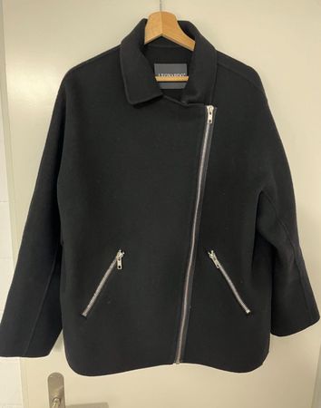 New Leonardo Kurzmantel aus Wolle M schwarz