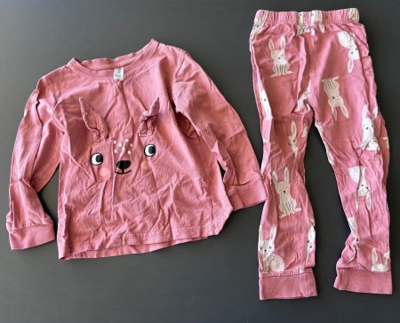 Pyjama Set Lindex rosa, Grösse 98/104