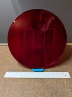 Plat circulaire en verre d'art souffle