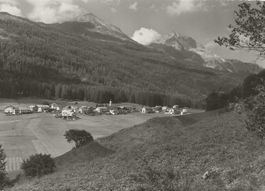 Fludera GR Val Müstair Dorfansicht ca.1950 sehr gut erhalten
