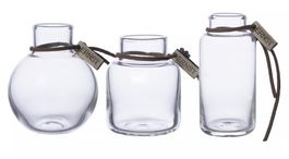 ERNST 3er Set Mini Glas Vasen - schlichte Skandideko