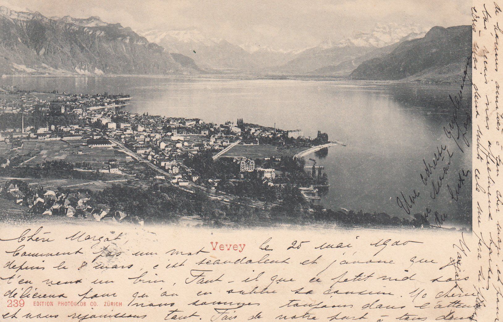 Cartoline postali: Vevey 1900 – Usato da Bürglen TG venduto da StampGraf