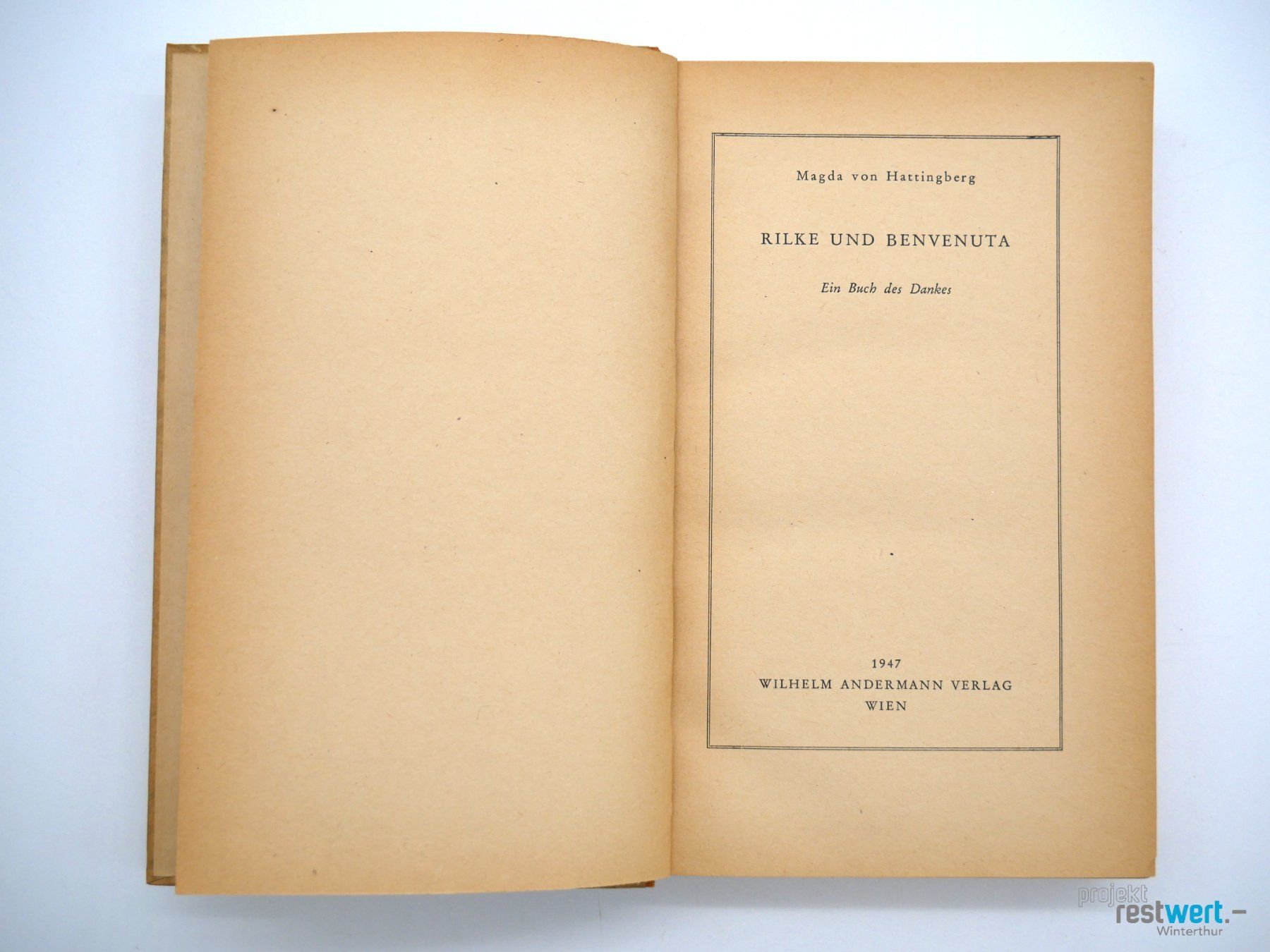 Libri: MAGDA VON HATTINGBERG - Rilke und Benvenuta – Usato da Winterthur venduto da Restwert_Winterthur 3