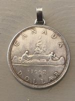 Kanada 1 Dollar Silbermünze Schmuckanhänger 🇨🇦🇨🇦/25 g
