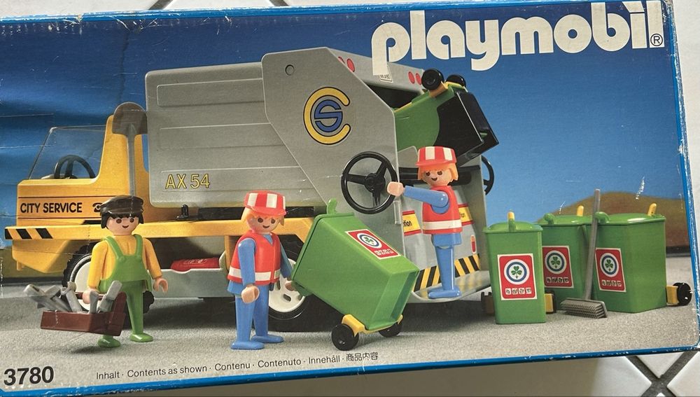 Playmobil 3780 - Camionne poubelles - city service de 1988