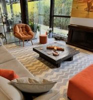     Rustic reclaimed wood coffee table