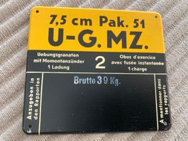 MUN Schild: 7,5cm PAK 51 - Schweizer Armee