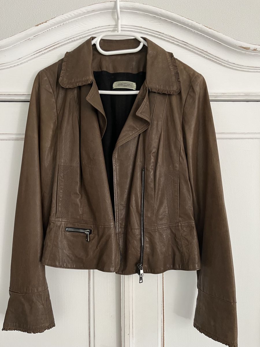Marc Cain Giacche: Lederjacke - MarcCain - braun - 36 – Usato da Eglisau venduto da superfine7