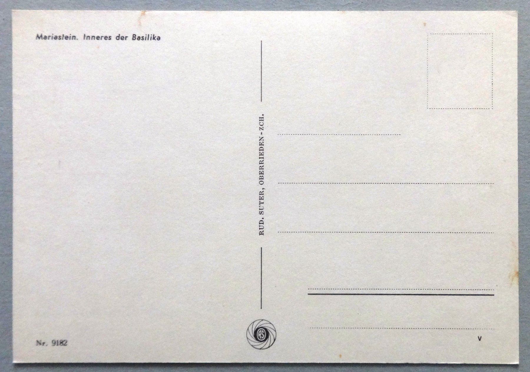 Cartoline postali: Mariastein, Inneres der Basilika – Usato da Fétigny venduto da Billy2miny 1