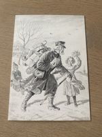 Grusskarte PTT  mit 4 gestempelten Briefmarken