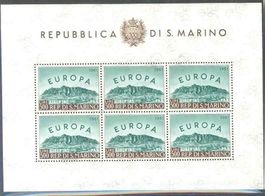 SAN MARINO 1961 Europa Cept Kleinbogen