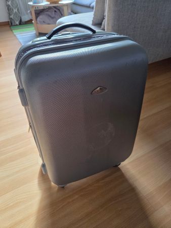 Reisekoffer silber Hartschale mit TSA Schloss gebraucht
