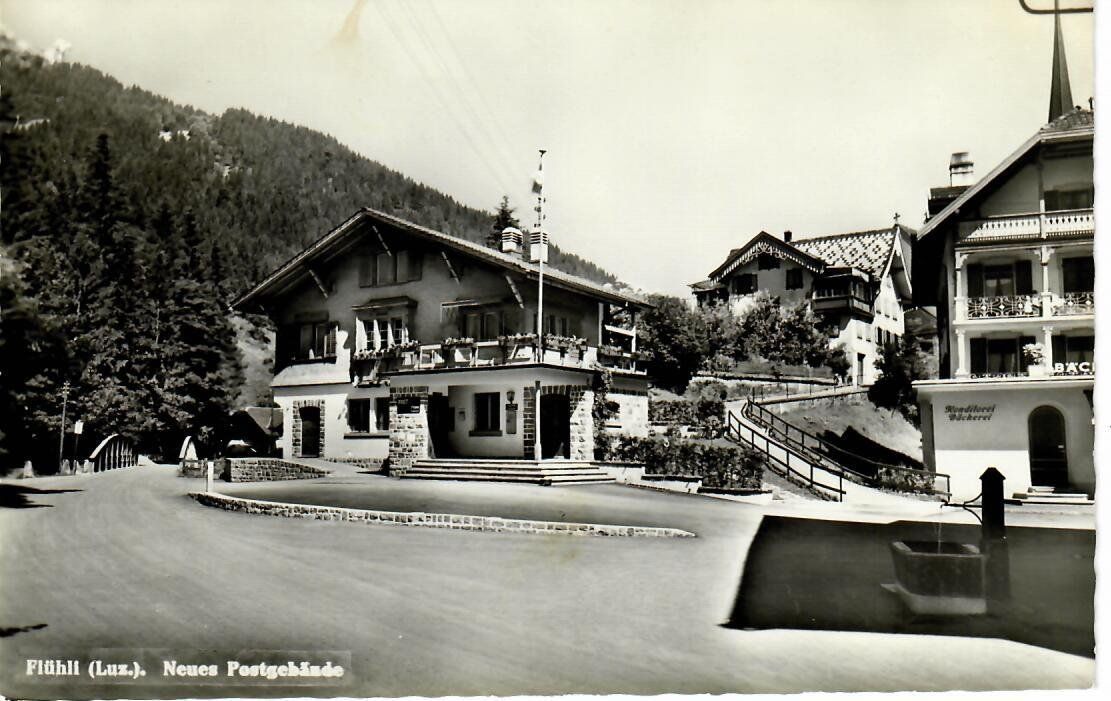 Ansichtskarten: Flühli LU - neues Postgebäude 1959 – Gebraucht aus Hochdorf von Ziegel-16