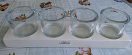 TIZIANO  4er Set Glas Weiss