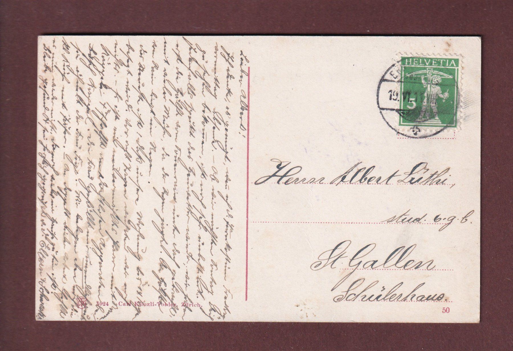 Cartoline postali: SITTERVIADUKT bei Bruggen - 1911 – Usato da Pully venduto da nicecards 1