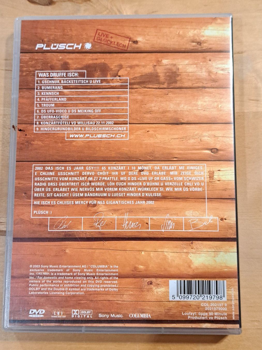Tutti i DVDs: DVD Plüsch  Live + Glücklech – Usato da Unterseen venduto da Kanica 1