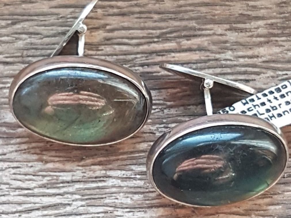 Gemelli: Edle Manschettenknöpfe mit Labradorit – Nuovo (secondo la descrizione) da Unterägeri venduto da Altgoldschmuck