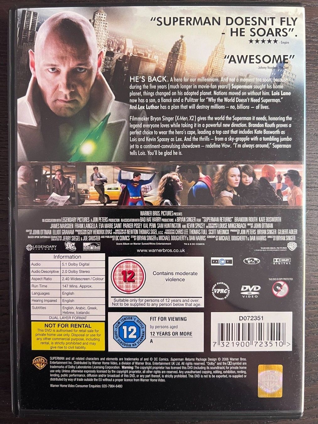Tutti i DVDs: Superman Returns (Englisch) – Usato da Zürich venduto da FilmFreunde 1
