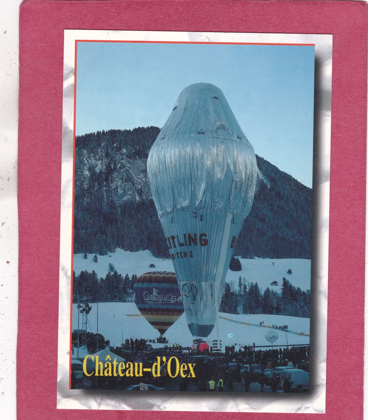 Cartoline postali: Château-d' Oex avec le " Breitling Orbiter " – Usato da Herisau venduto da Lisegrat2008