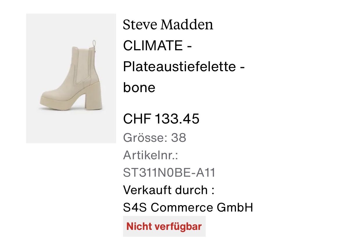 Steve Madden Scarpe da donna: Steve Madden Plateaustifelette (38) – Nuovo e nell'imballaggio originale da Triesen venduto da antonellaaa_ 5