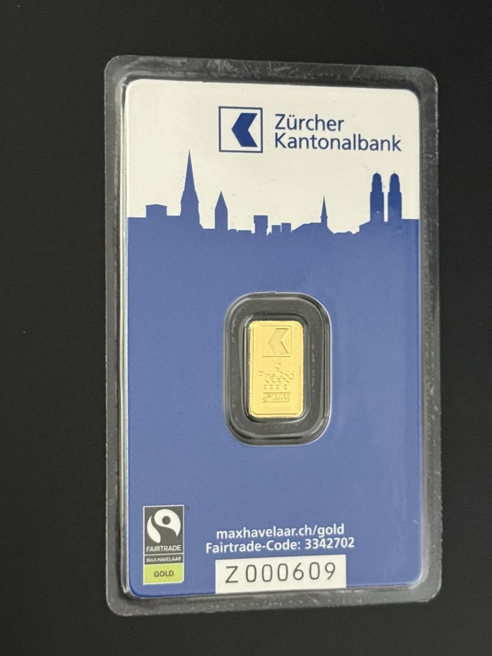 Edelmetalle: Goldbarren 1g Kantonal Bank – Neu und originalverpackt aus Untersiggenthal von byiggy