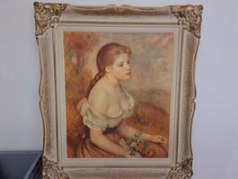Renoir-Kunstdruck "Jeune Fille aux marguerites" - 66 x 76 cm