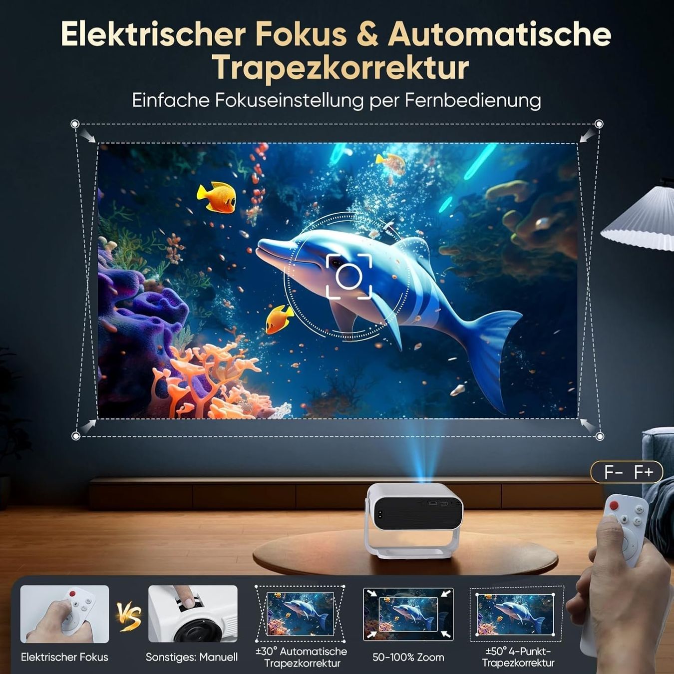 Vidéoprojecteurs: 2026 Neuer Smart Mini Beamer Integrierte APP Android 14 Unte – Neuf avec emballage d'origine à Hundwil par pak_7zvn 3