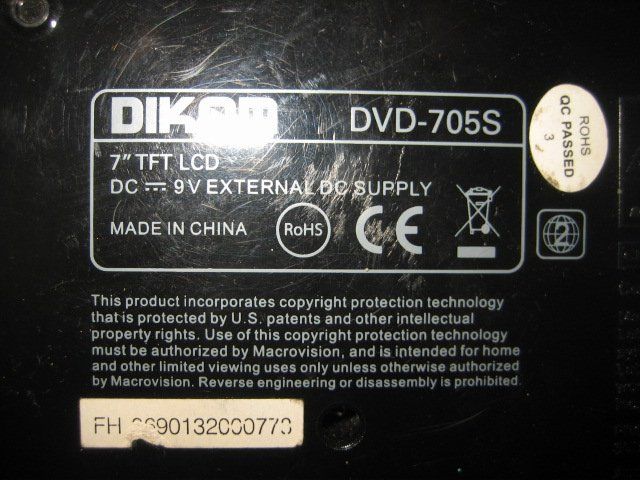 Lettore multimediale portatile: Tragbarer DVD Player Dixom DVD-705SL – Usato da Winterthur venduto da pf02 9