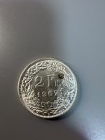 2 Franken 1967 Helvetia Münze guter Zustand