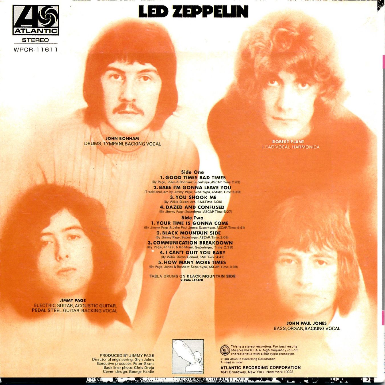 LED ZEPPELIN - 1 (CD JAPAN Mini Vinyl Replica Cover + Ins.) (Gebraucht ...