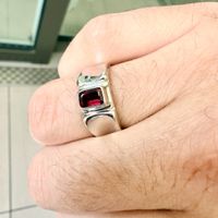 Bague en argent - Grenat