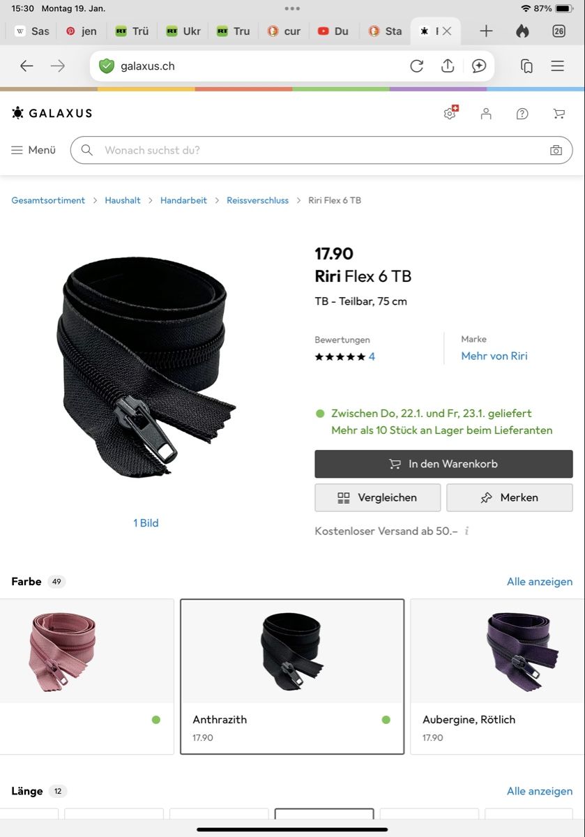 Riri Tessuti: Reissverschluss RiRi – Nuovo (secondo la descrizione) da Herisau venduto da eri_2tb5 4