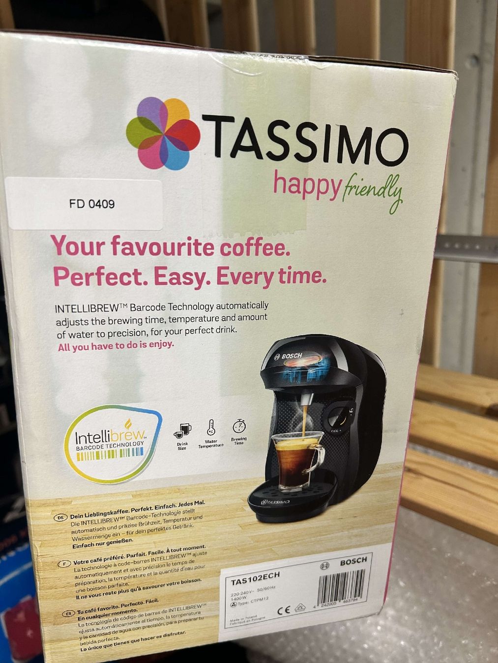 Bosch Macchine per caffè & Macchine per espresso: Bosch Tassimo TAS102ECH Coffee Machine New In Box – Nuovo e nell'imballaggio originale da Basel venduto da rat_7r5v 1