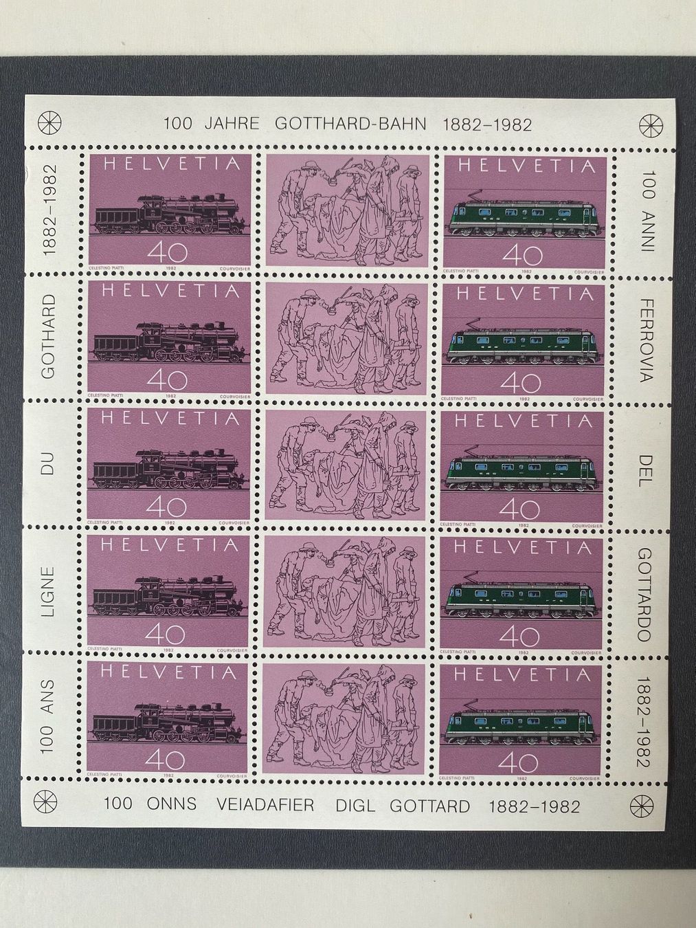 Tutti i francobolli: 100 Jahre GottHardBahn SonderBlock Brief – Nuovo (secondo la descrizione) da Zürich venduto da stock4you 1