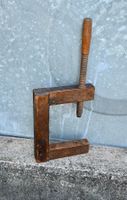 Antike HOLZ - SCHRAUBZWINGE Zimmermannszwinge L 31cm