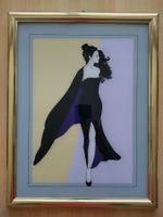 Original 80er Vintage Kunstdruck im Patrick Nagel Stil